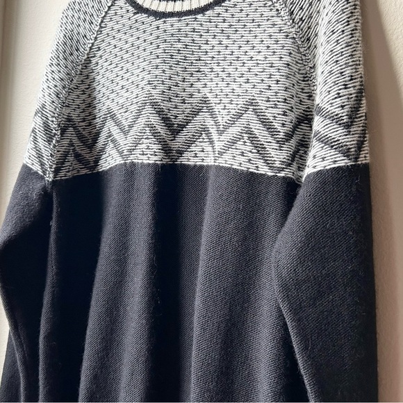 Bonobos SLIM FIT REVERSE FAIR ISLE SWEATER IN SNOW Gray/ BLACK Sz XL - Picture 7 of 15